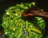 A picture of step 6 of Aloo bhindi.