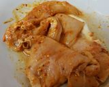 A picture of step 1 of My Peri peri maranated Chicken breast with Salad. 😀.