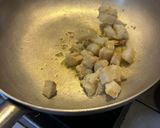 A picture of step 1 of Pan-Fried Spaghetti with Taggiasca Olives and Salted Cod.