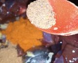 A picture of step 3 of Tawa kaleji.