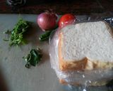 A picture of step 1 of Leftover Schezwan BreadUpma.