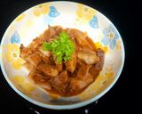 Hình bước làm 3 của món Thịt rim sate mặn ngọt