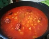 Foto del paso 2 de la receta Potaje de garbanzos y judías rojas con habichuelas y calabaza