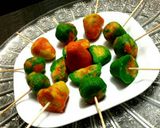 A picture of step 7 of Kaju lollipops.