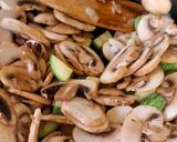 A picture of step 3 of Mushrooms and Zucchini with Herbes de Provence.