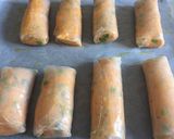 Une image de l'étape 4 de Nems aux rillettes de truite et petits pois.
