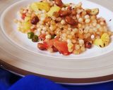 A picture of step 5 of Sabudana tahari.
