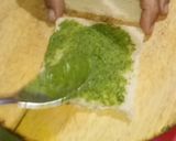 A picture of step 2 of Masala toast sandwich.