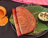 A picture of step 6 of Red lentils Ragi beetroot Dosa.