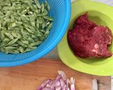 Foto langkah ke 1 dari resep Oseng daging buncis.