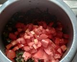 A picture of step 3 of Palak paneer.