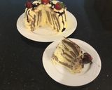 A picture of step 23 of Vertical Chocolate Layer Cake with French Vanikka Cream Frosting.
