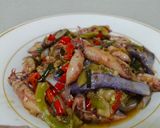 Foto langkah ke 6 dari resep [300] Cumi Asin Sambal Terong.