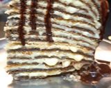 A picture of step 8 of Chocolate crepe cake.