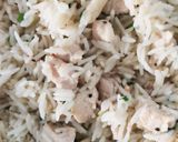Gambar langkah 6 resipi Nasi Goreng Bawang Putih.