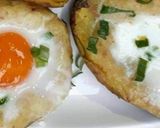 A picture of step 8 of Baked egg with potato 🥔 and boil egg 🥚🥚.