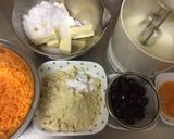A picture of step 1 of Aunty Eiko's Dark Cherry and Carrot Cake.