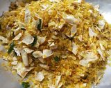 A picture of step 3 of Papad-Poha.