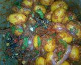 A picture of step 8 of Fried rice with Irish &meat sauce.
