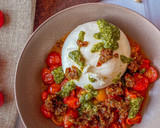 Foto del paso 2 de la receta: Burrata con cherrys asados y pestos