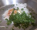 A picture of step 2 of Radish chapati (mullangi masala chapati).