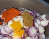 A picture of step 1 of Gosht ka salan.