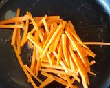 A picture of step 1 of Sausage Carrots Mixed Pepper stir fry.
