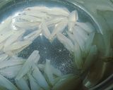 Hình bước làm 1 của món Canh rau dền nấu cá cơm