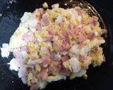 Foto del paso 4 de la receta: Huevos revueltos con jamón y queso