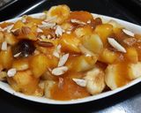 A picture of step 4 of Fruit chaat with khobani sauce😋.