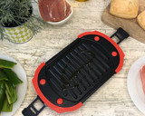Foto del paso 1 de la receta: Serranitos de lomo, jamón y pimientos en el microondas con Lékué Grill