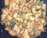 A picture of step 7 of Alu matar.
