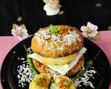 A picture of step 8 of Cheese Stuffed Vada Pav Burger.