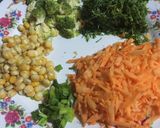 A picture of step 2 of Vegetables rice ❤️.