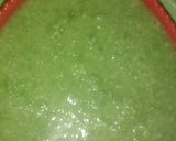 A picture of step 3 of Potato boat loaded with paneer bhurji in green peas gravy.