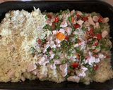 Csirkés - Zöldséges rakott rizs 🍗🌶🍅🧄🧅🍚🧈🧀😋 recept fázis 3 fotója