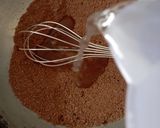 Foto langkah ke 1 dari resep Puding Brownies Cokelat Lumer Vla Matcha.
