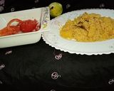 A picture of step 4 of Dahi Wali salad swan decorated.