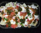 A picture of step 4 of Aloo Papri Chaat 😋.