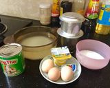 Hình bước làm 1 của món Rau câu flan váng sữa cà phê