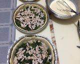 A picture of step 3 of Chicken and Spinach quiche.