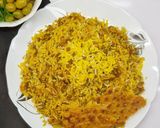 عکس مرحله 9 از دستور شوید پلو با مرغ و عدس🌿