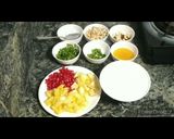 A picture of step 1 of Sabudana fruits upma.