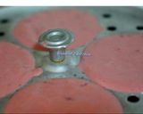 A picture of step 2 of Beetroot dhokla in idli moulds.