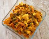 A picture of step 4 of Vegetable idli.