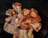 A picture of step 1 of Pan cooked Oxtail.