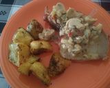 Foto del paso 6 de la receta: Carré de cerdo con salsa de champiñones y papas doradas