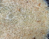A picture of step 2 of Amaranth or Rajgira Halwa.