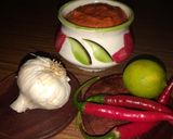 लाल मिरचीचा ठेचा (laal mirchi cha thecha recipe in marathi) रेसिपी स्टेप 4 फोटो 