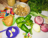 A picture of step 1 of Groundnut stew.